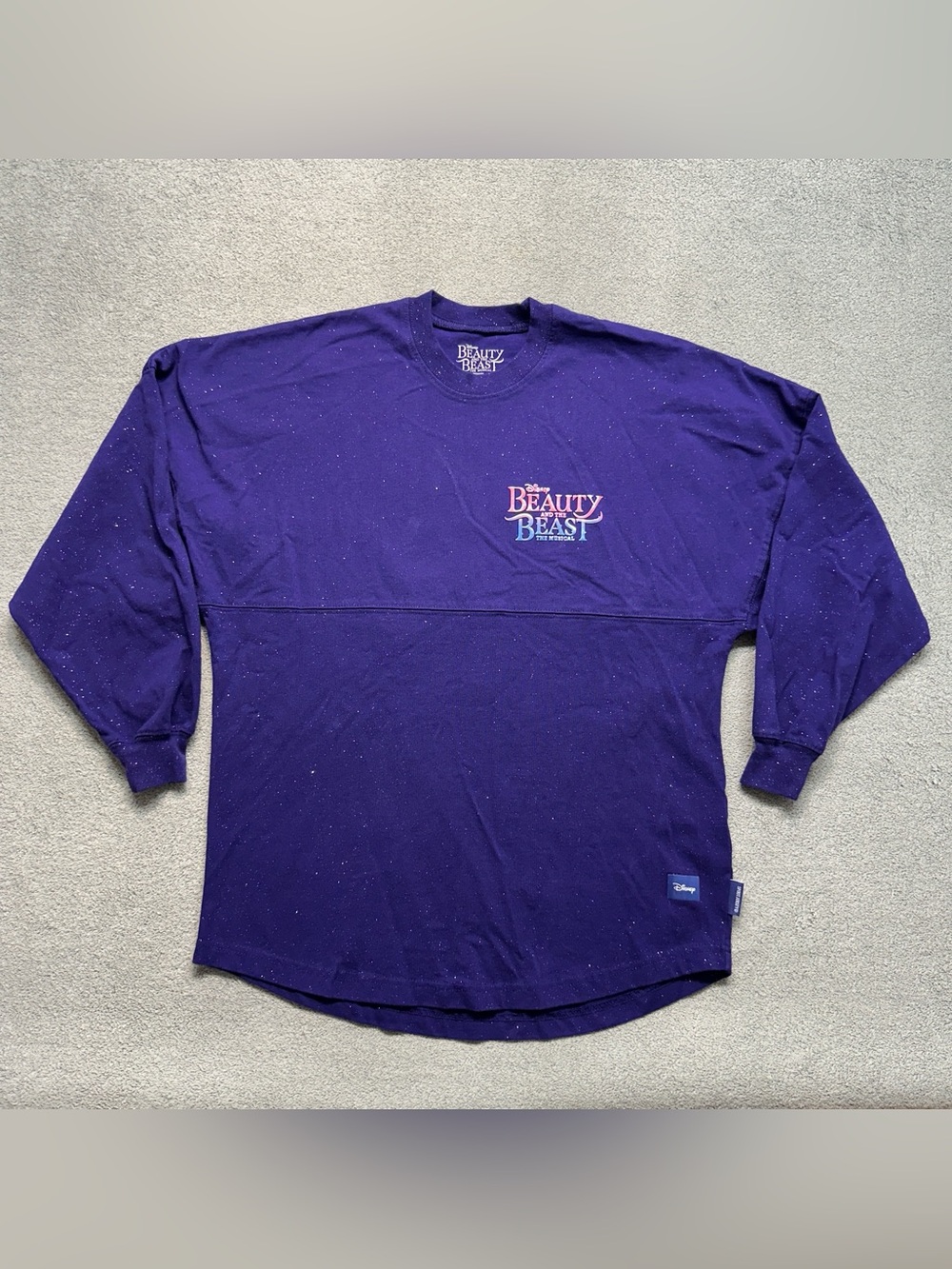 Disney Spirit Jersey BEAUTY AND THE BEAST MUSICAL XS Purple Be Our Guest Graphic